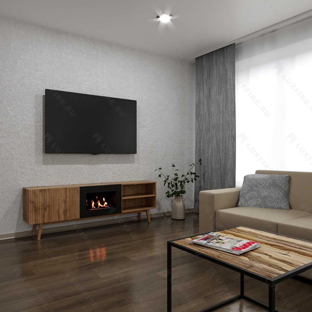 Тумба ТВ Lux Fire "Волга" напольная 1800, дуб вотан, с биокамином 600 Тумба ТВ Lux Fire "Волга" напольная 1800, дуб вотан, с биокамином 600 по цене 77 543 руб.