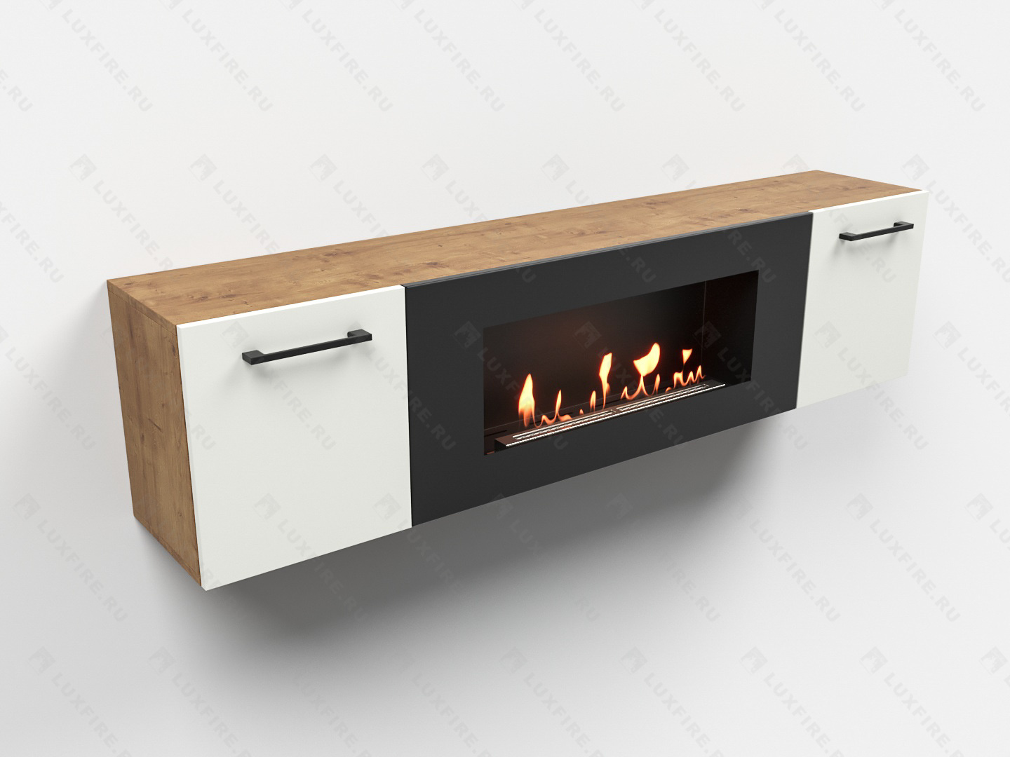 Тумба универсальная Lux Fire "Байкал Р" с ножками 1600, дуб вотан/белый матовый с биокамином 900 Тумба универсальная Lux Fire "Байкал Р" с ножками 1600, дуб вотан/белый матовый с биокамином 900 по цене 72 954 руб.