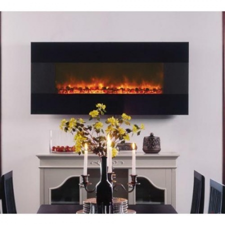 Электрокамин «Genius 100» black glass (черный) Электрокамин «Genius 100» black glass (черный)