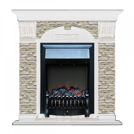 Арочный Грот однотонный (белый)+Fobos Black Арочный Грот однотонный (белый)+Fobos Black