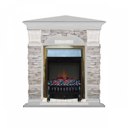 Арочный Мисхор угловой (беленый дуб)+Fobos Brass