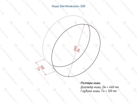 Настенный биокамин Lux Fire "Иллюзион 500 Н" XS по цене 43 890 руб.