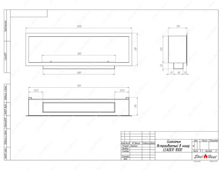 Биокамин SteelHeat LEADER 1000 стемалит Биокамин SteelHeat LEADER 1000 стемалит по цене 42 420 руб.